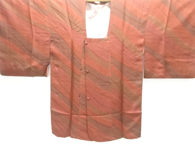 よろけ斜め縞模様織り出し道行コート